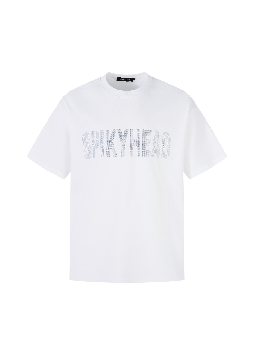 - SIMPLEACTION - 美式鑽印字母短袖上衣