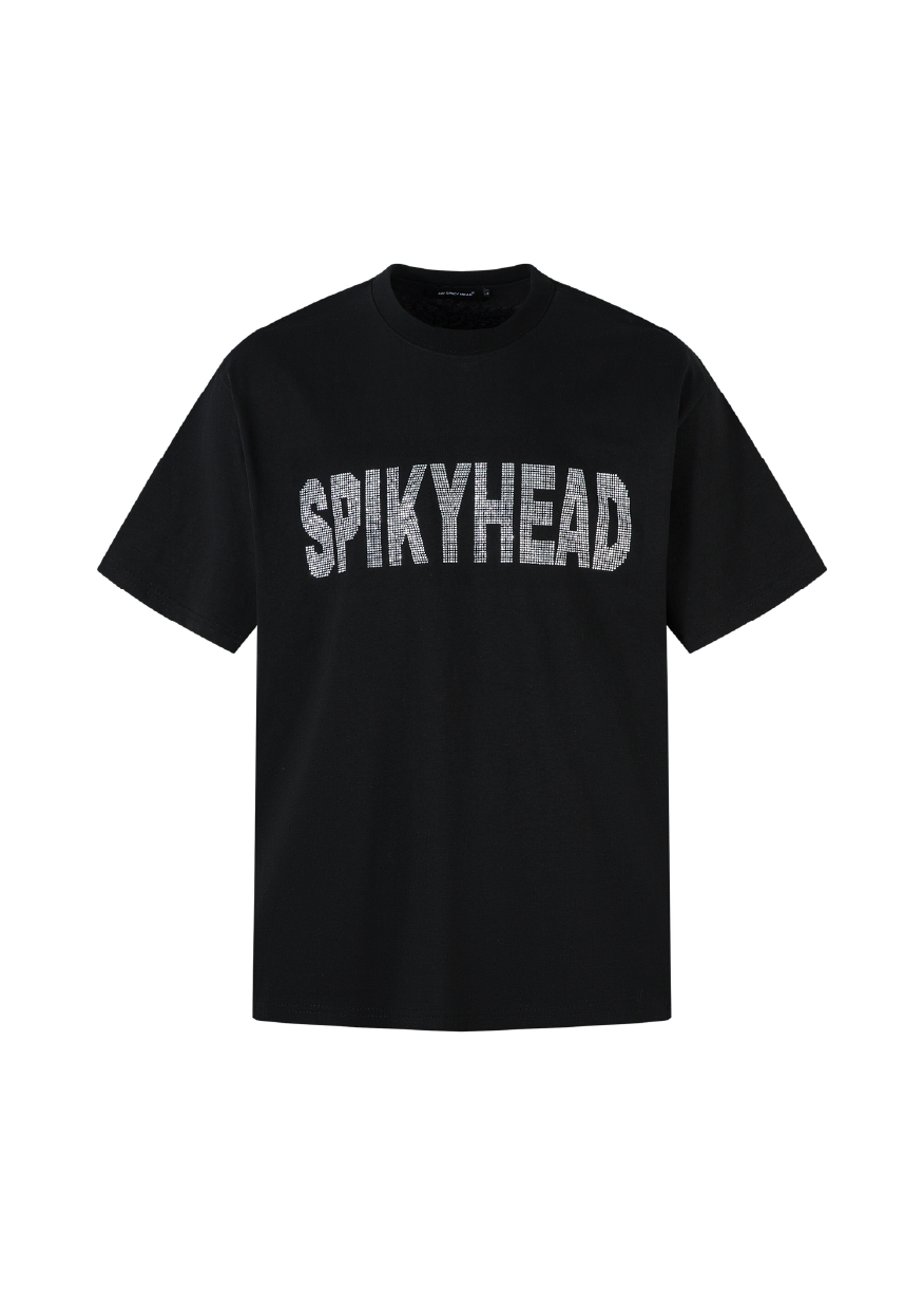 - SIMPLEACTION - 美式鑽印字母短袖上衣