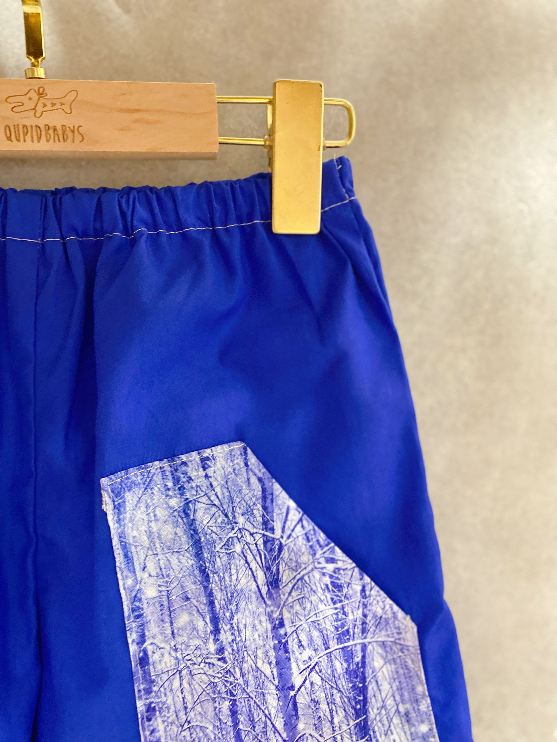 紫雪 斜口袋短褲(120)