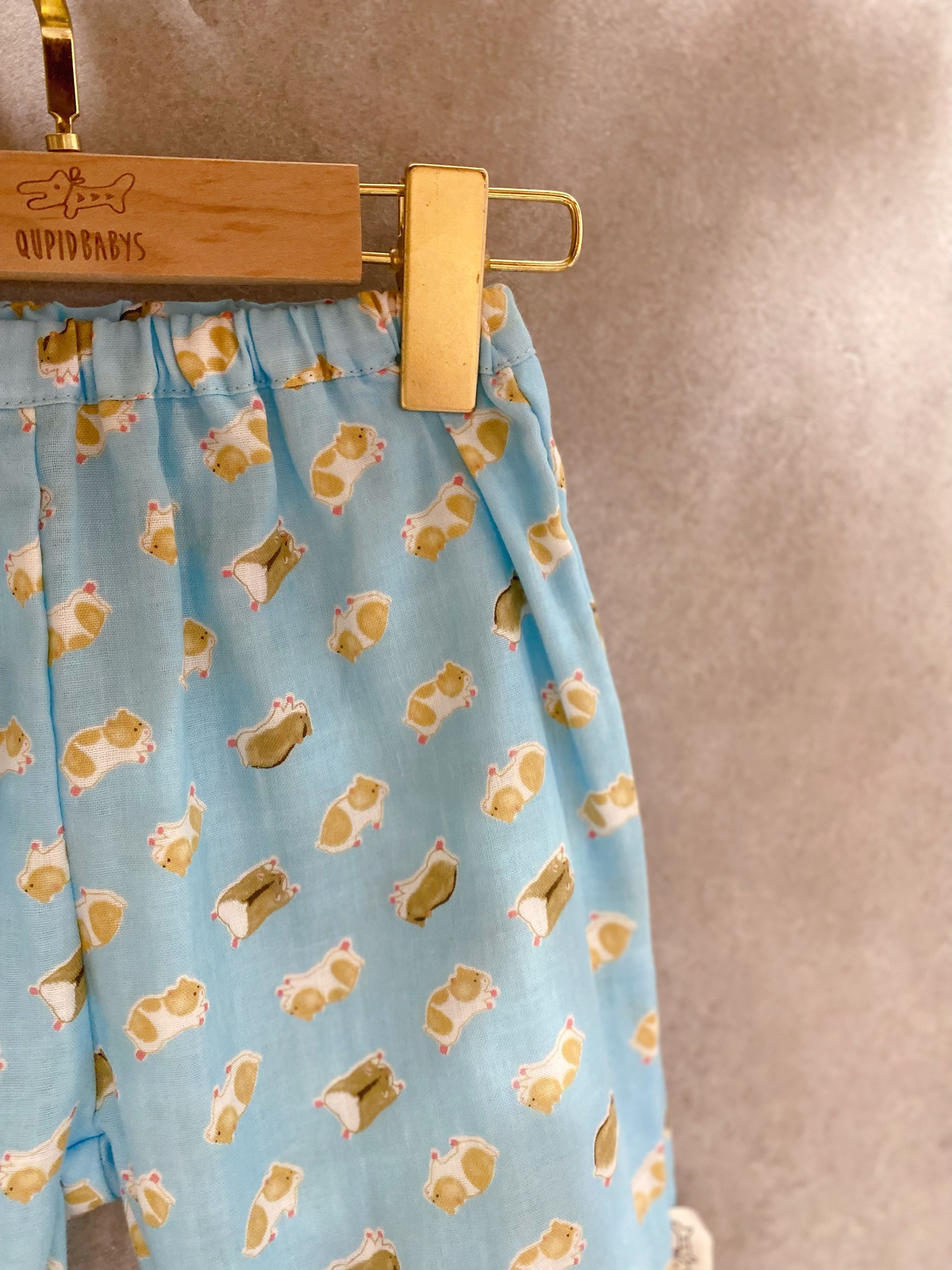 水藍鼠鼠 防蚊縮口褲(90)