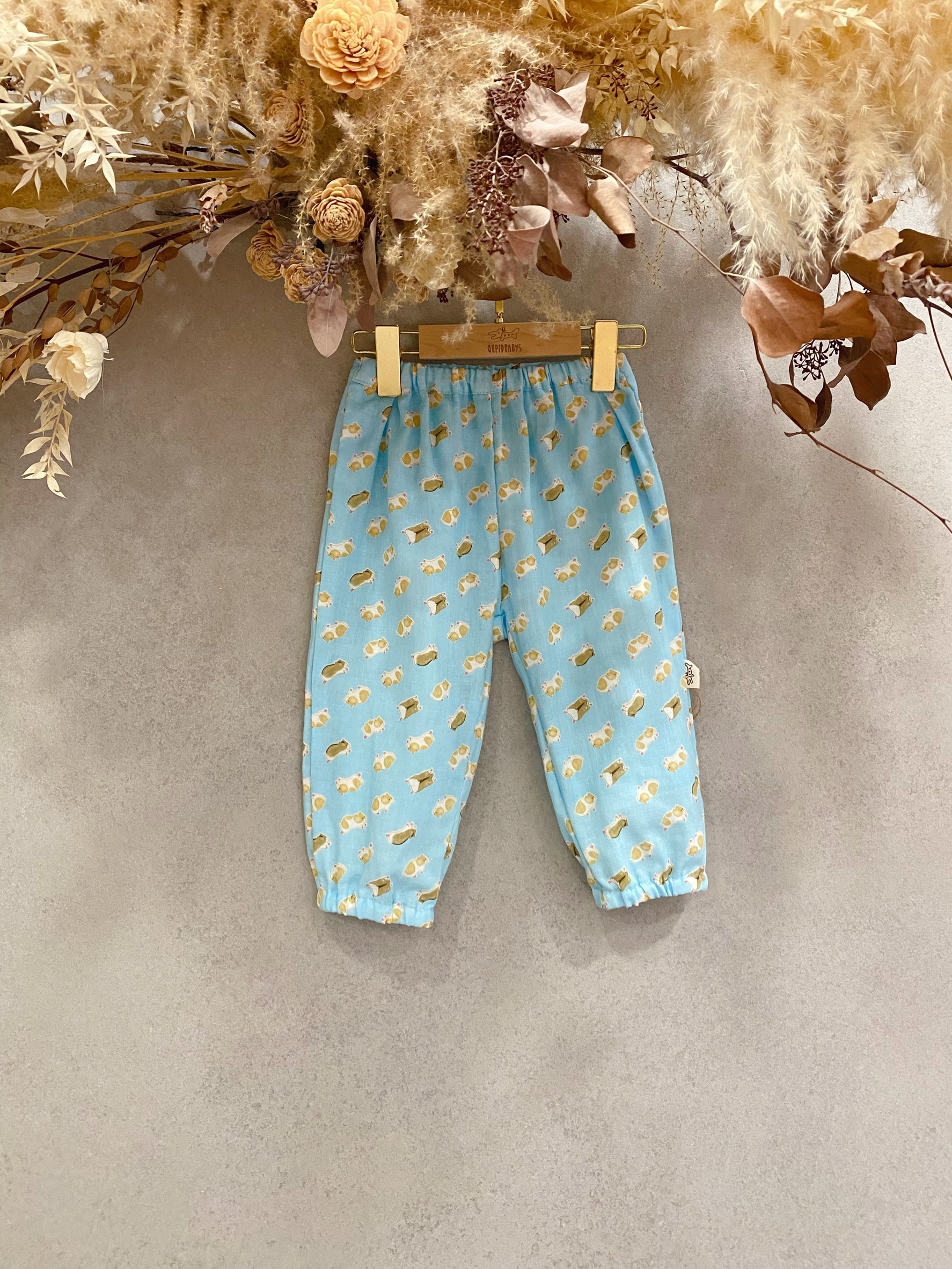 水藍鼠鼠 防蚊縮口褲(90)