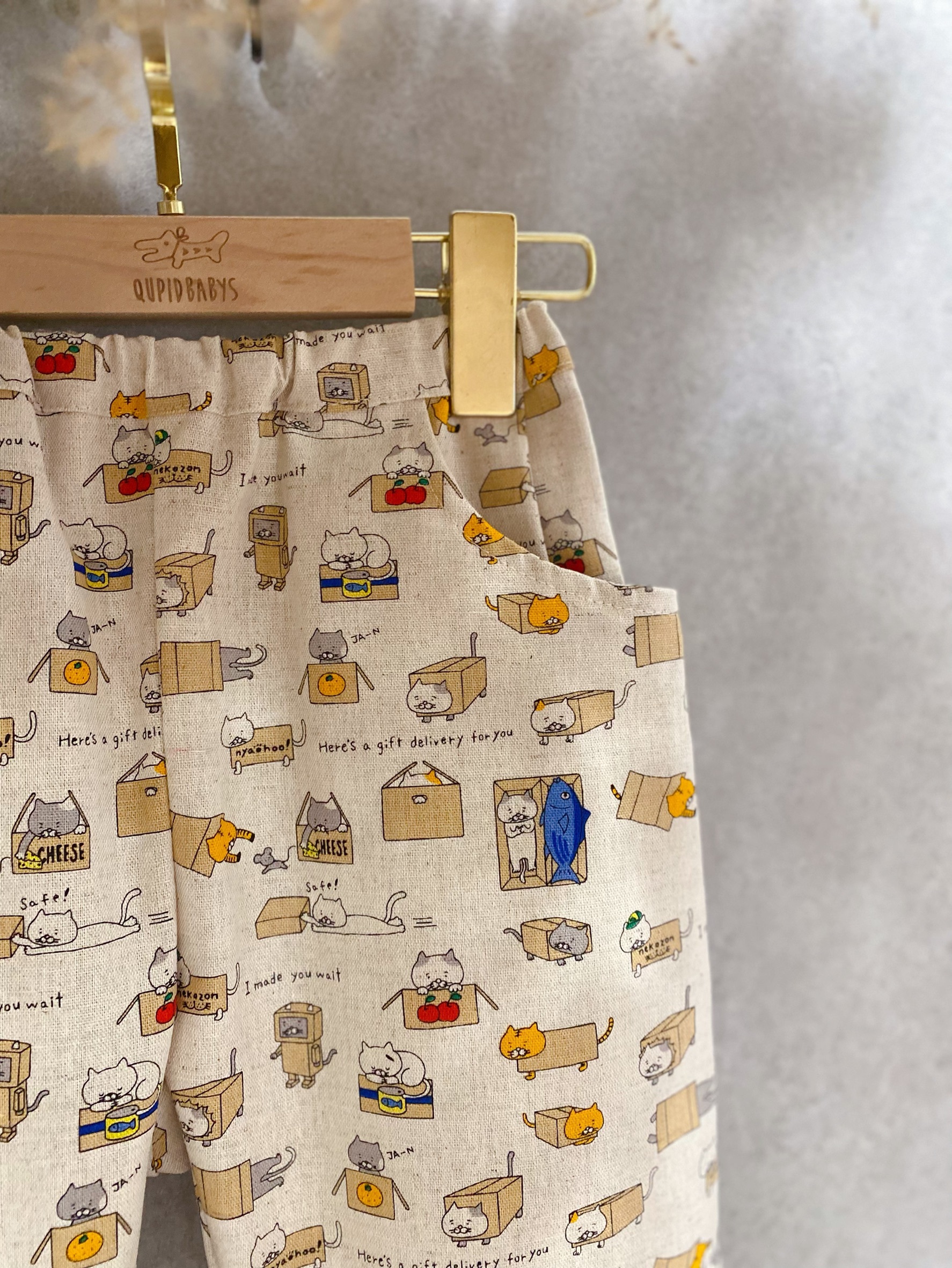 紙箱貓咪 長寬褲(90)