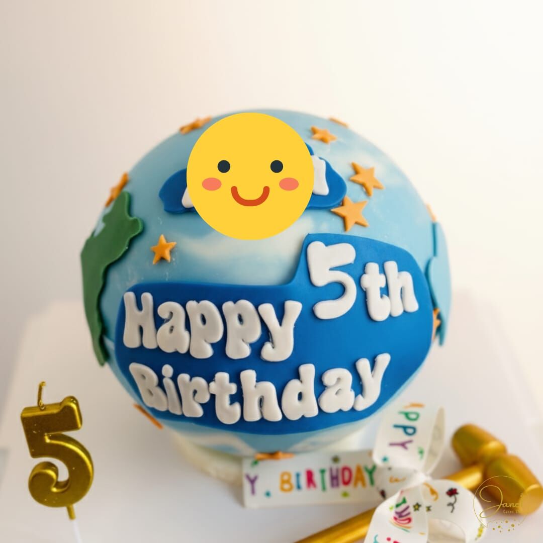 地球造型扑扑蛋糕 (6吋)