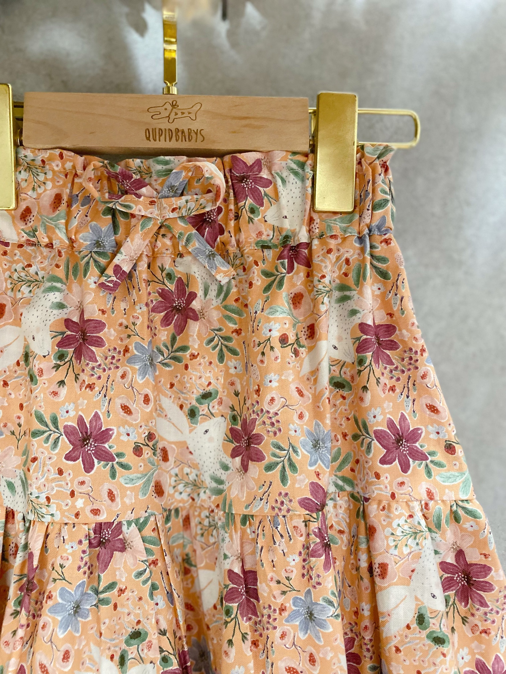 粉橘兔兔 蛋糕長裙(90)