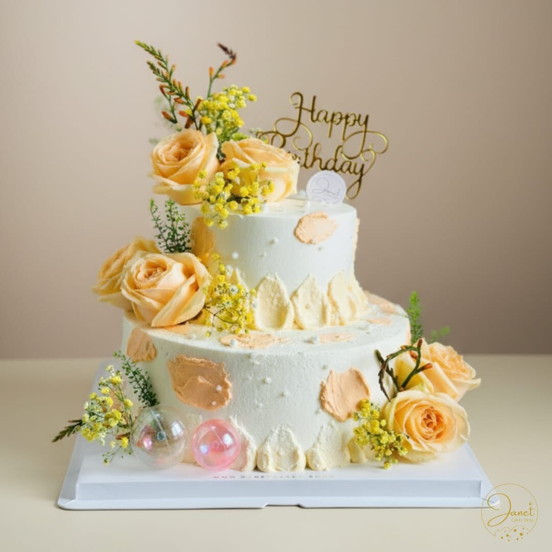 雙層花藝蛋糕