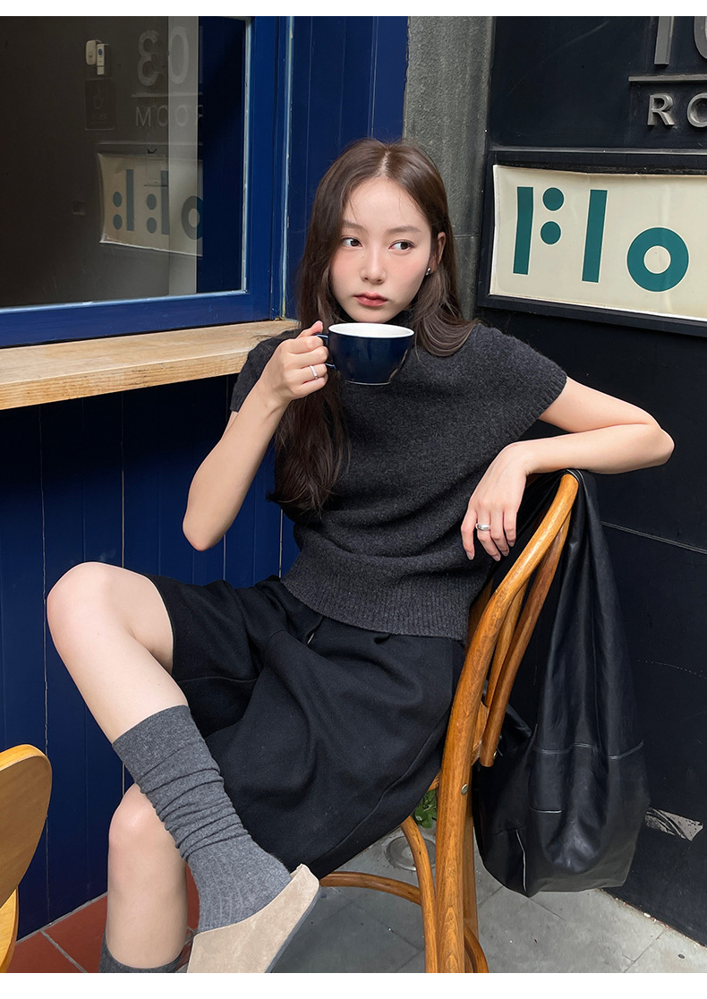 10W04 知性氣質高領羊毛針織上衣 三色