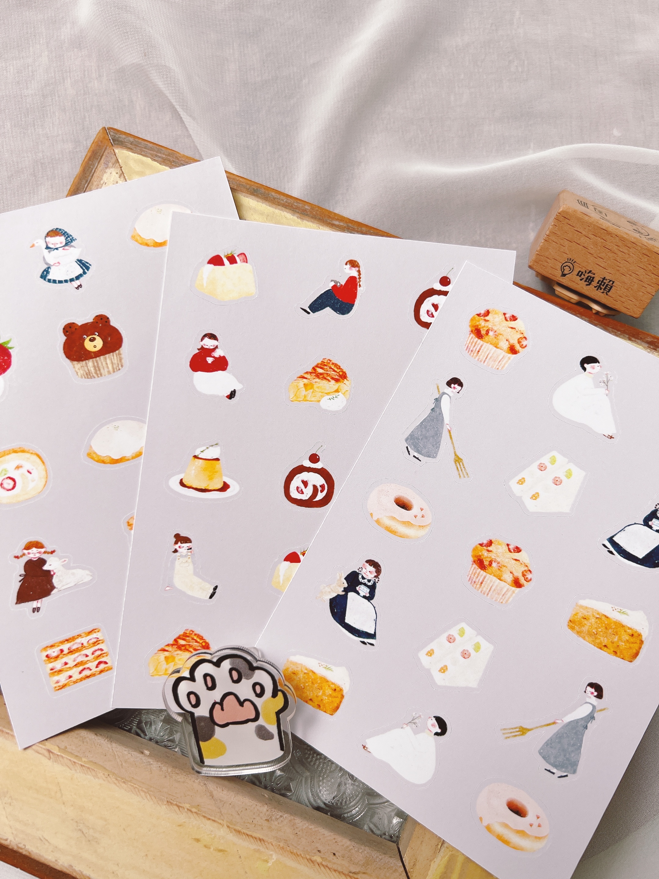 peco_days｜插畫割型小貼紙（三款可選）