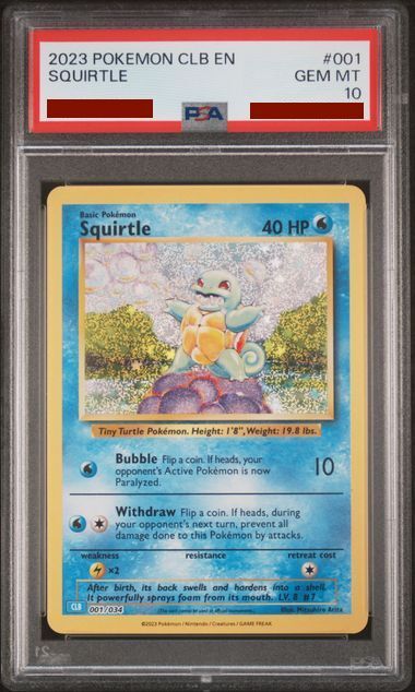 [PSA10] 2023 Pokemon Classic CLB 001/034 Squirtle (傑尼龜)