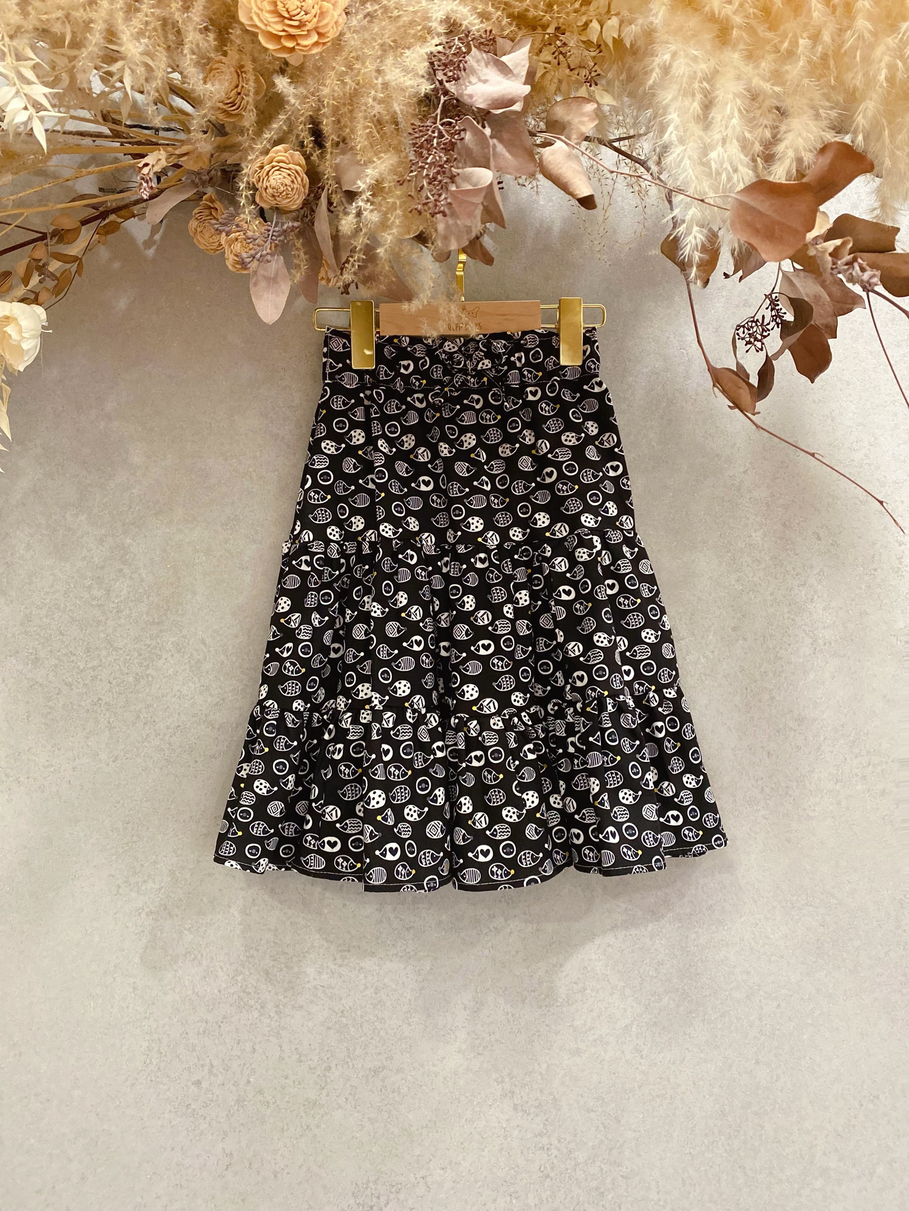 燙金刺蝟 蛋糕長裙(100)