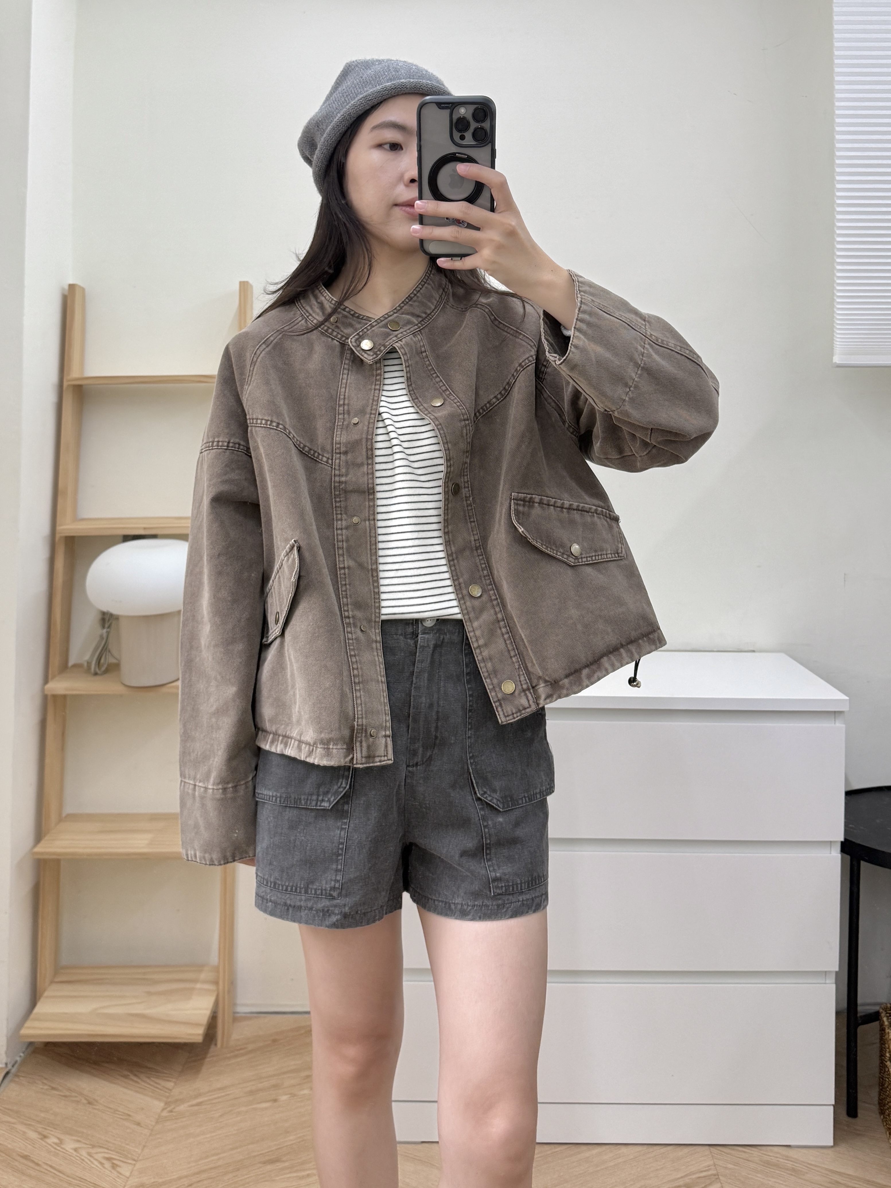 水洗挺版仿牛仔外套*2色