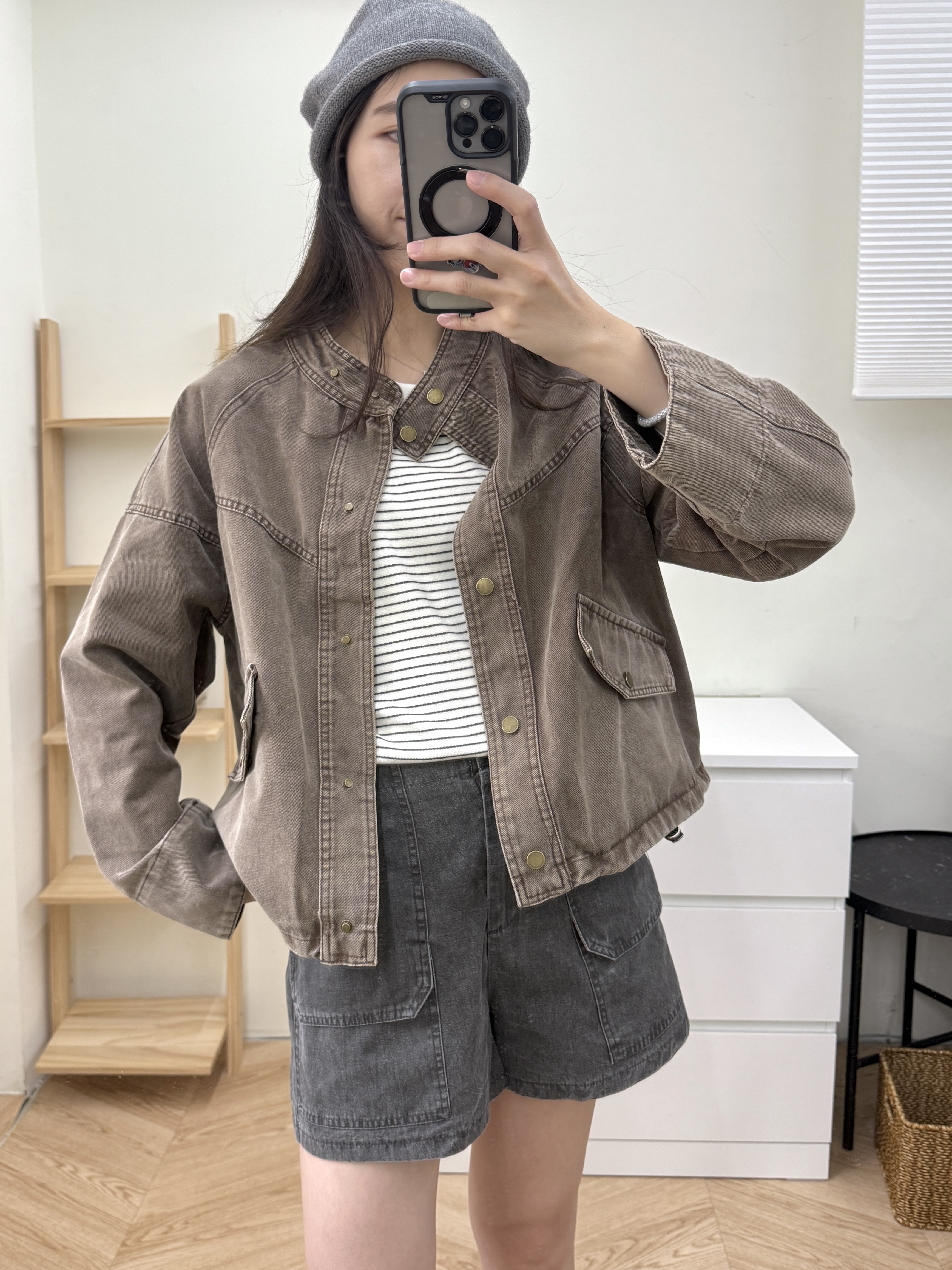 水洗挺版仿牛仔外套*2色