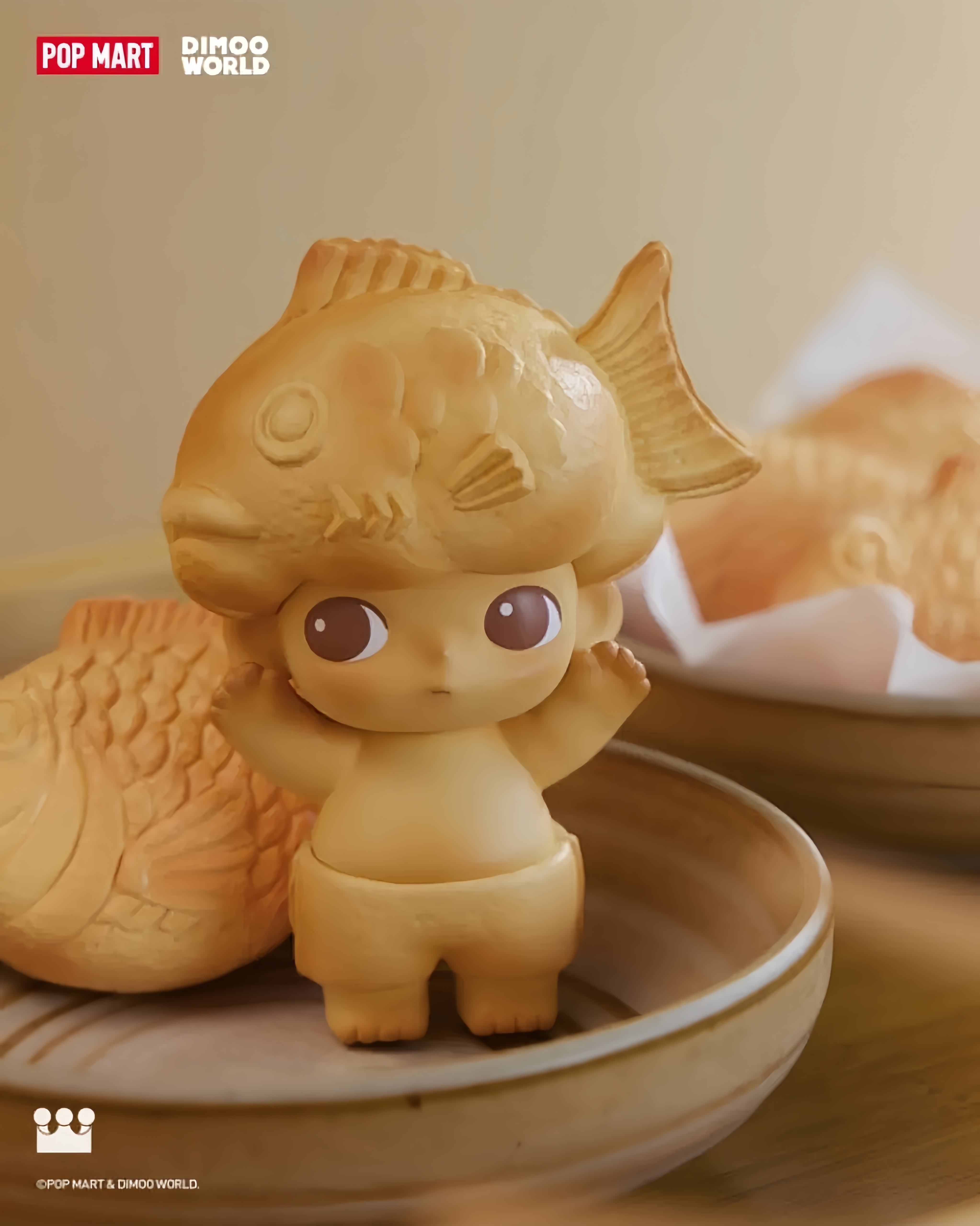 全球限量500 體｜日本限定POP MART DIMOO 鯛魚燒藝術收藏公仔