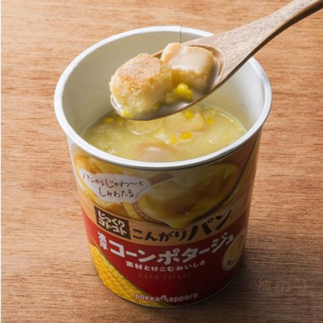 Pokka Sapporo  玉米濃湯配麵包粒即食湯杯裝26.1G X 2 杯 (紅)
