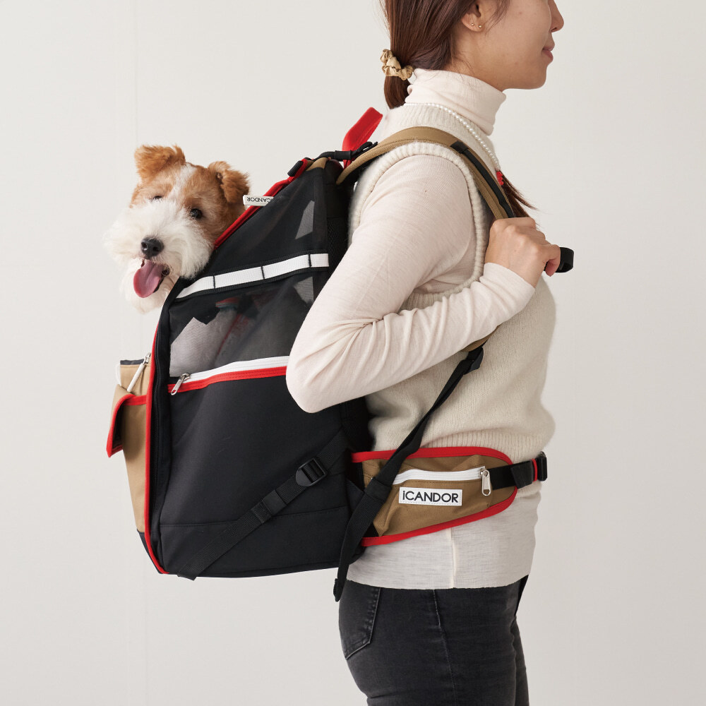 iCANDOR |寵物雙肩包Jige Bag_Vivid Khaki 寵物雙肩包