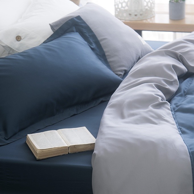 60支天絲兩用被 | 蒼山藍 x 都市灰