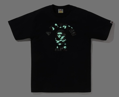 A BATHING APE BAPE CITY CAMO COLLEGE TEE 猿人 迷彩 夜光 黑/白 短T 2色