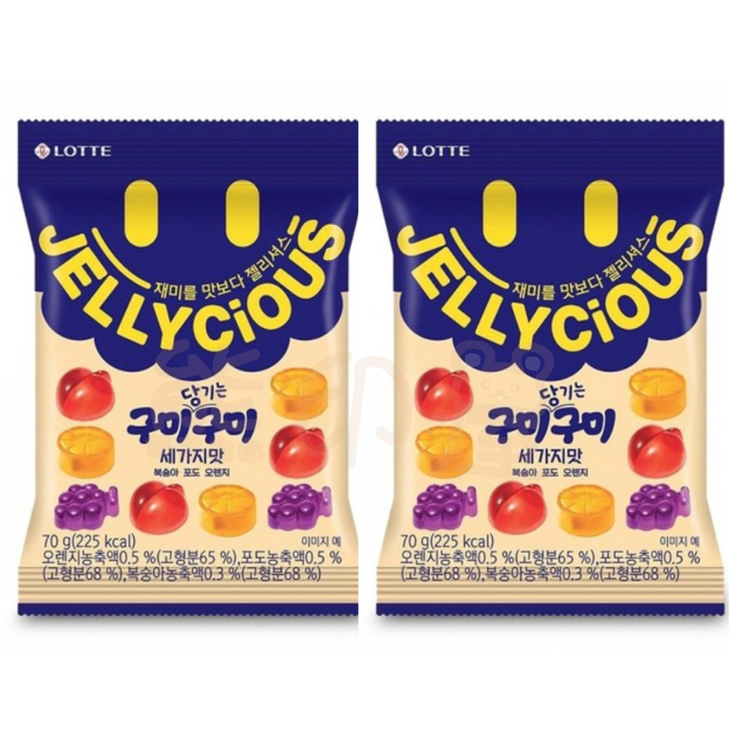 韓國樂天 Jellycious 水果味軟糖 70g x 2 (藍)
