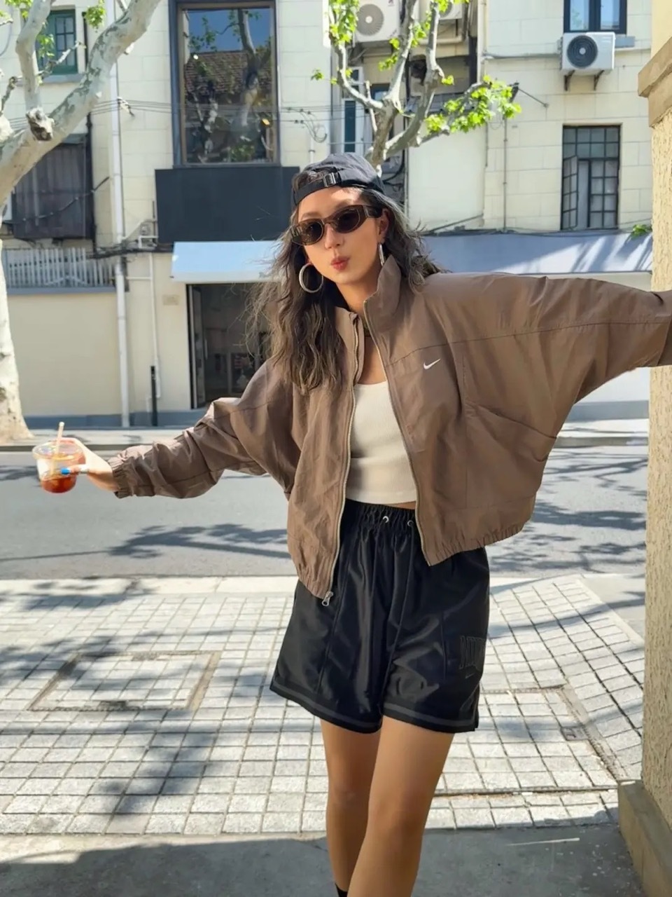 NIKE SPORTSWEAR NSW 摩卡棕 立領外套 防潑水 抗紫外線 抗UV 防曬 女款 HJ1000-233 / 預購