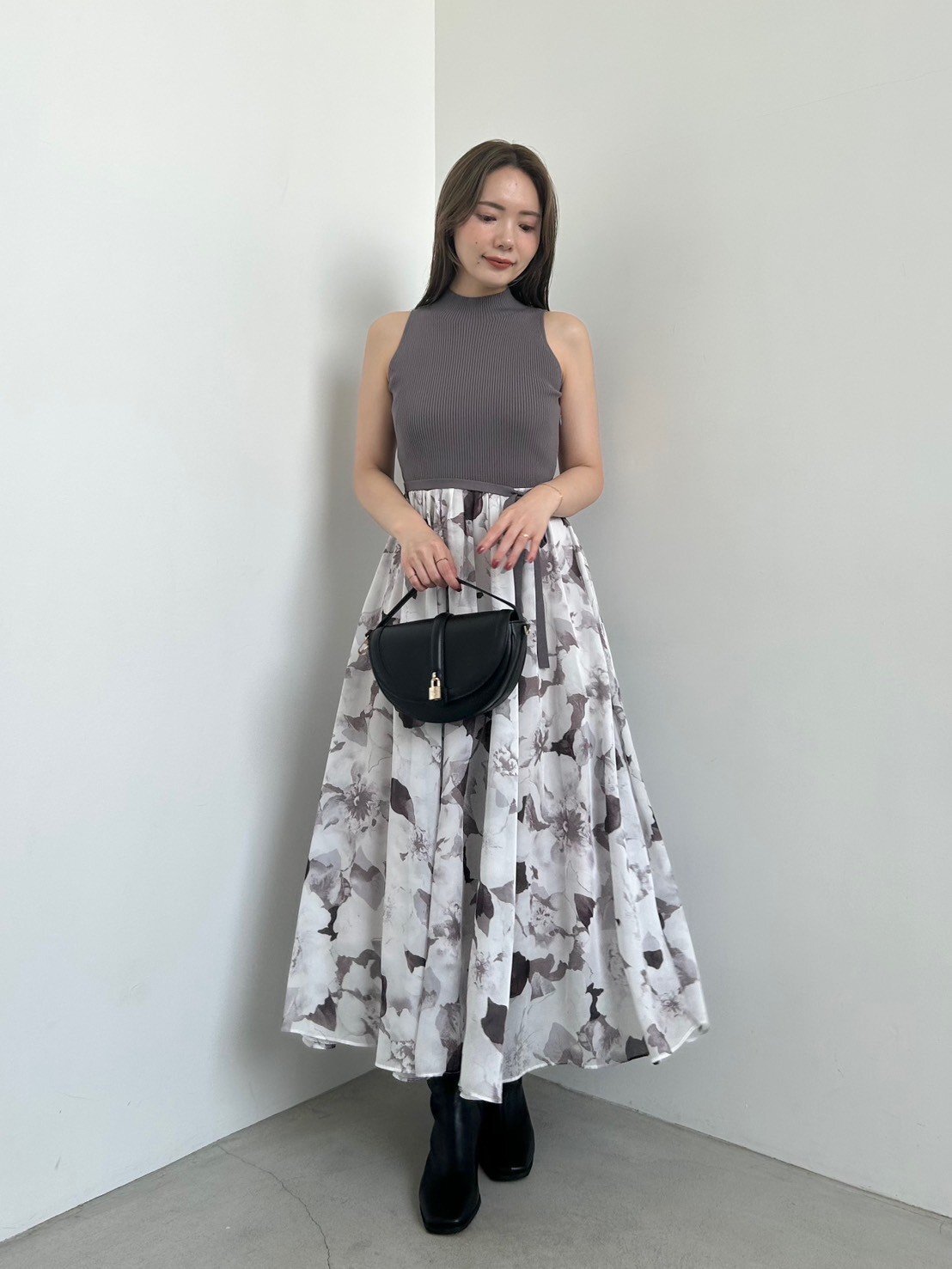 [預購] 折扣 SNIDEL無袖針織拼接洋裝