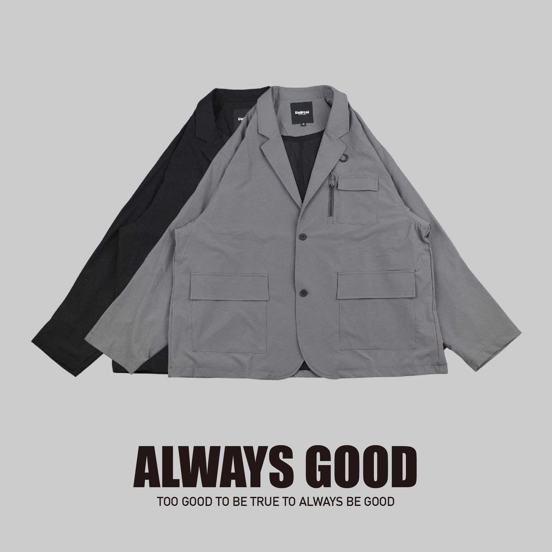 『Always_Good』日系 闊版 多口袋 休閒 西裝 外套