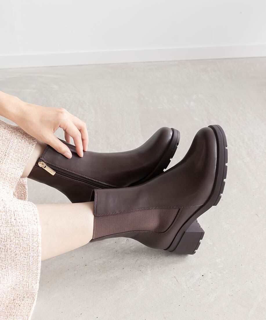 [預購] 折扣RANDA 豐盈鞋底側邊鬆緊帶短靴 晴雨兩用