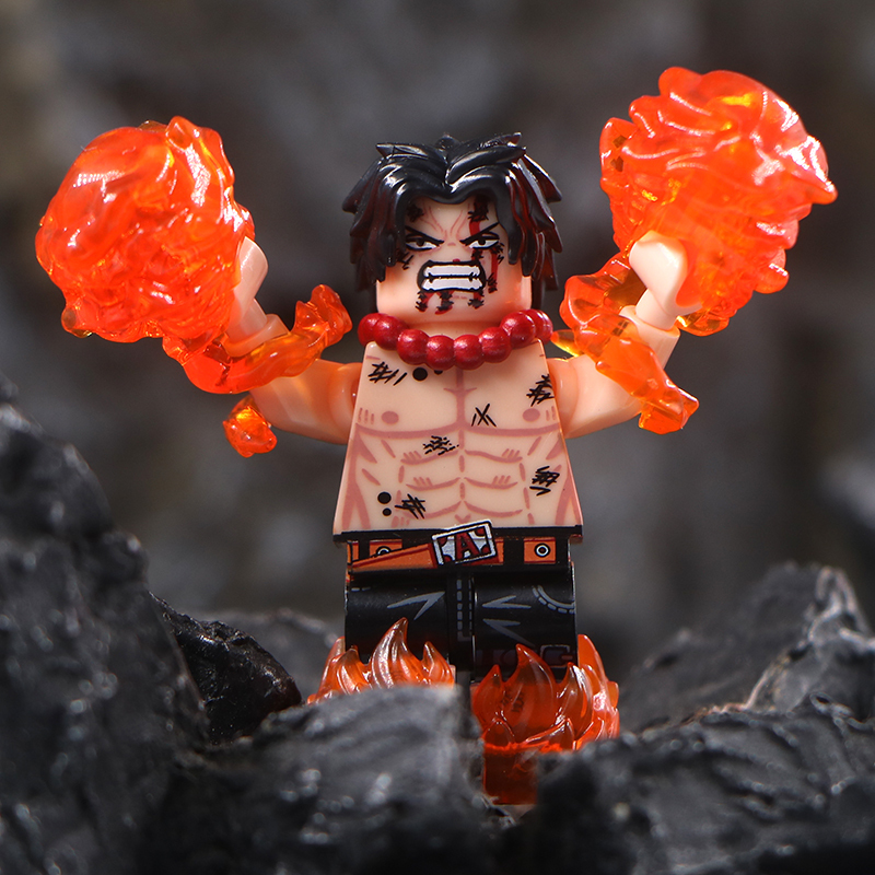 One Piece Portgas D Ace Custom Minifigures Minifigs Fit Lego FD605