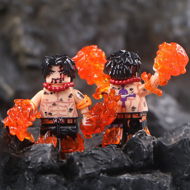 One Piece Portgas D Ace Custom Minifigures Set Fit Lego FD605-FD606