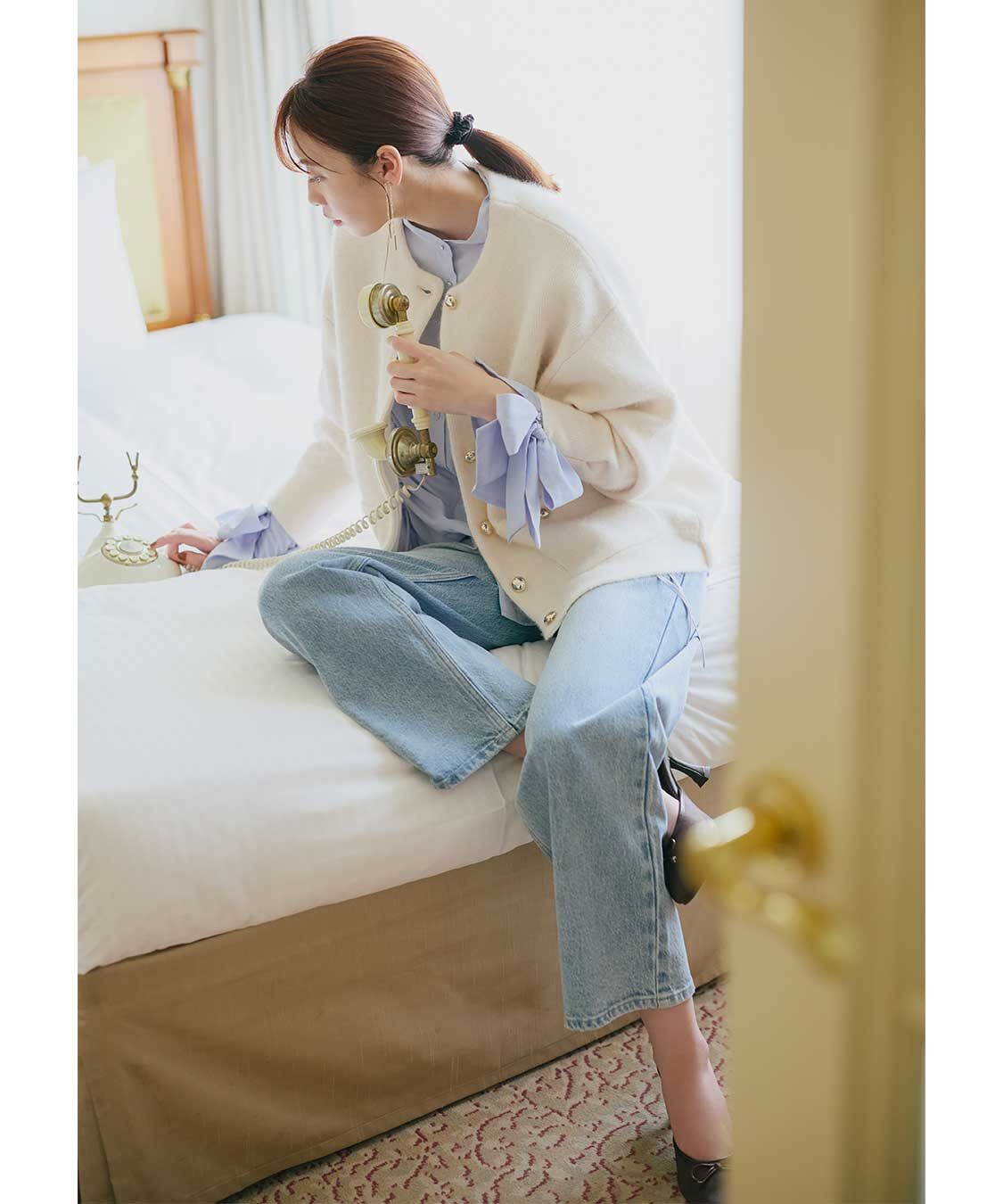 [預購] 折扣 COCO DEAL直筒微彈性牛仔褲