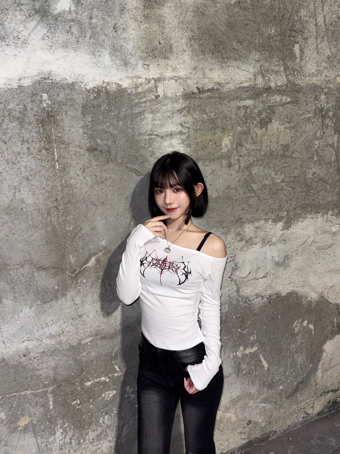 (GOAL) DCM 主視覺 只能斜肩 一字領 斜肩 內搭 長袖 DCM-W70