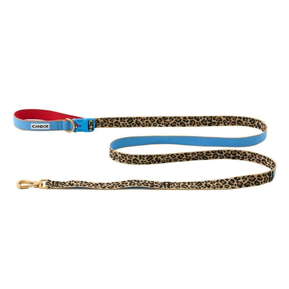 iCANDOR | 寵物可調節牽引繩 Gentle Leash Bolt_豹紋