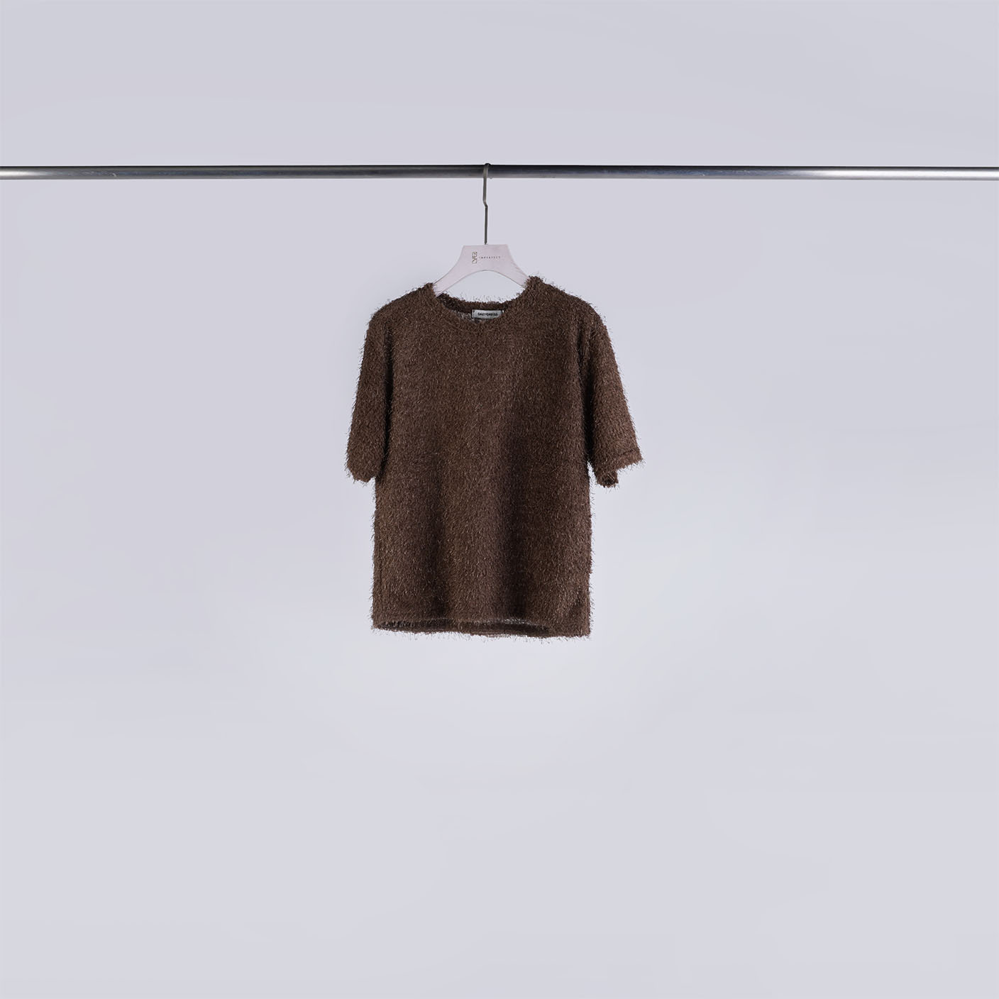 質感圓領毛毛T | 可可棕