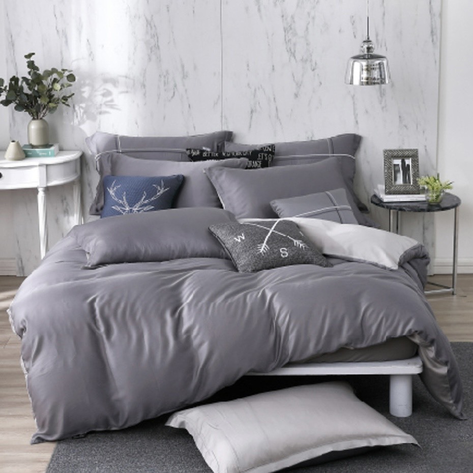 60支天絲兩用被 | 鐵灰 x 銀灰