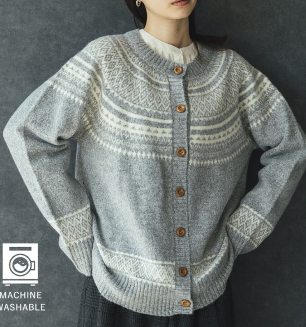 溫柔觸感的北歐風自然系開襟毛衣（3色入）【日本直送】