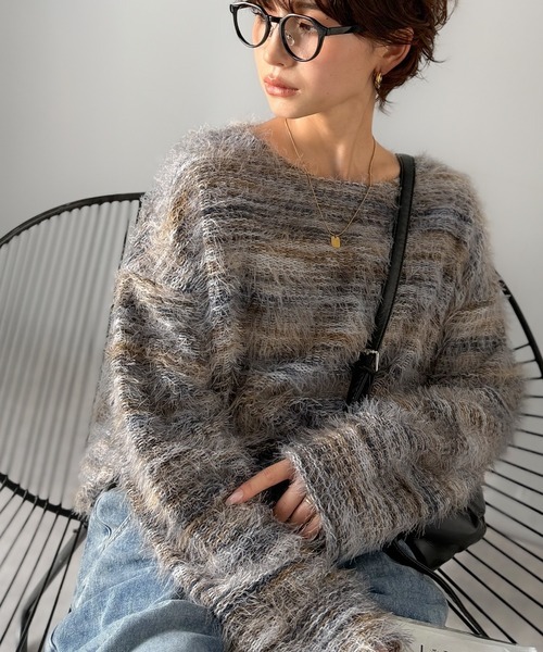 日本🇯🇵連線 Classical Elf 柔和漸層毛絨針織衫 暈染 漸層 休閒 寬鬆 針織 長袖 3色(任買兩件711免運)/預購