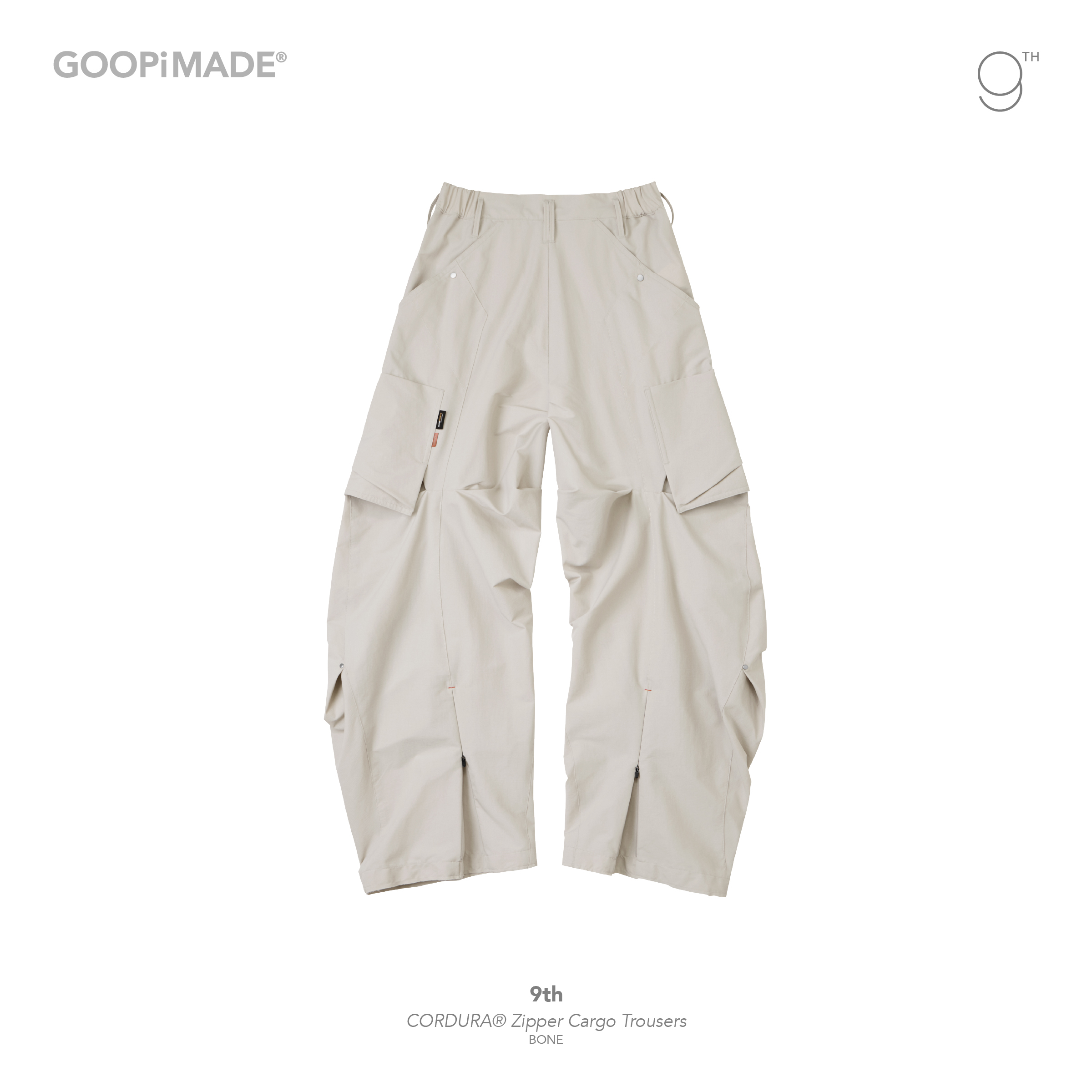9th - CORDURA® Zipper Cargo Trousers - Bone