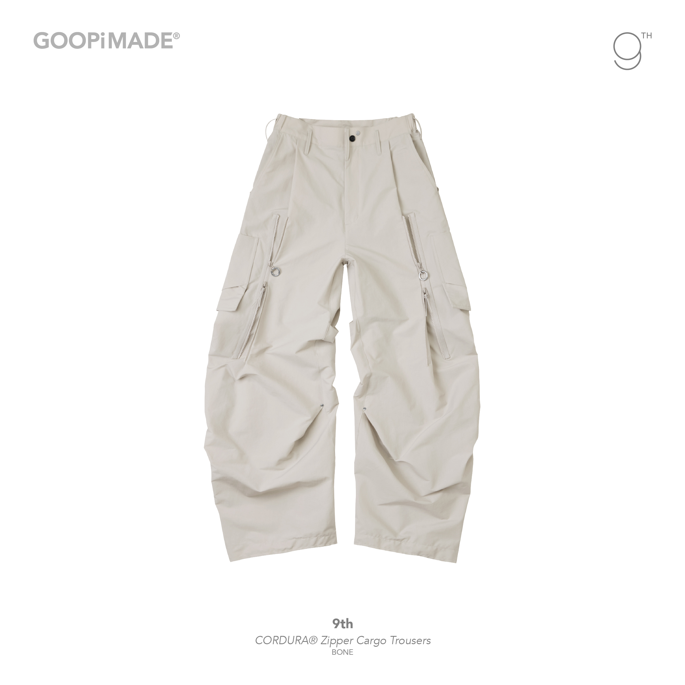 9th - CORDURA® Zipper Cargo Trousers - Bone