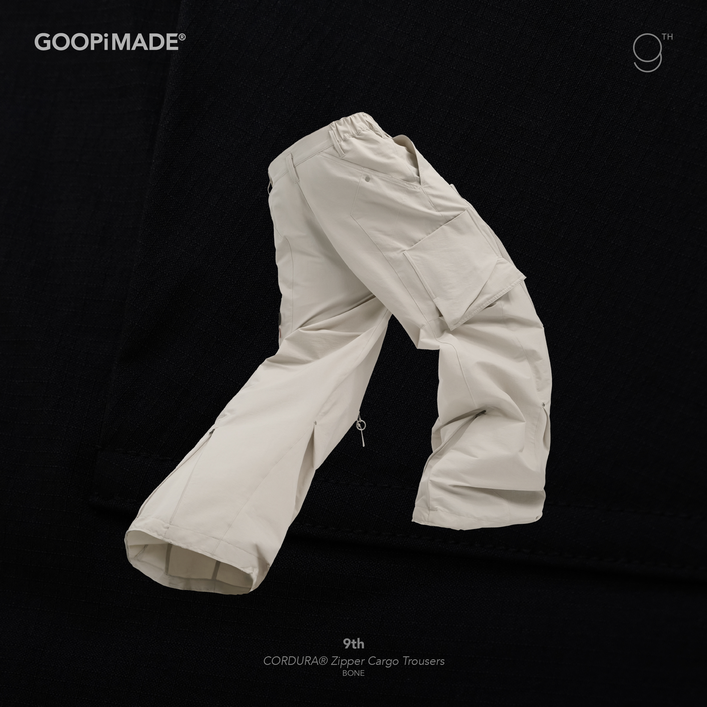 9th - CORDURA® Zipper Cargo Trousers - Bone