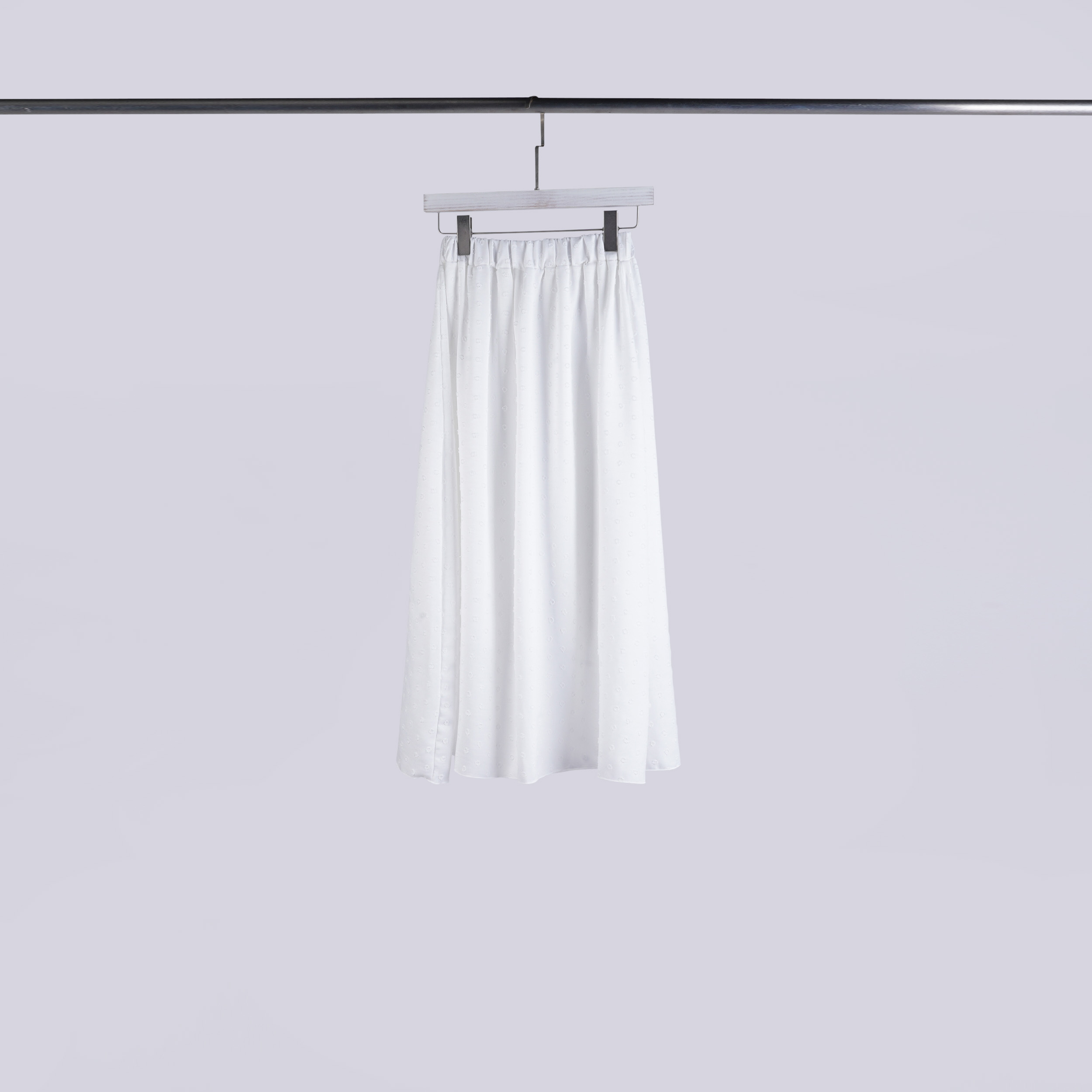 質感毛毛圈圈長裙 | 百搭白