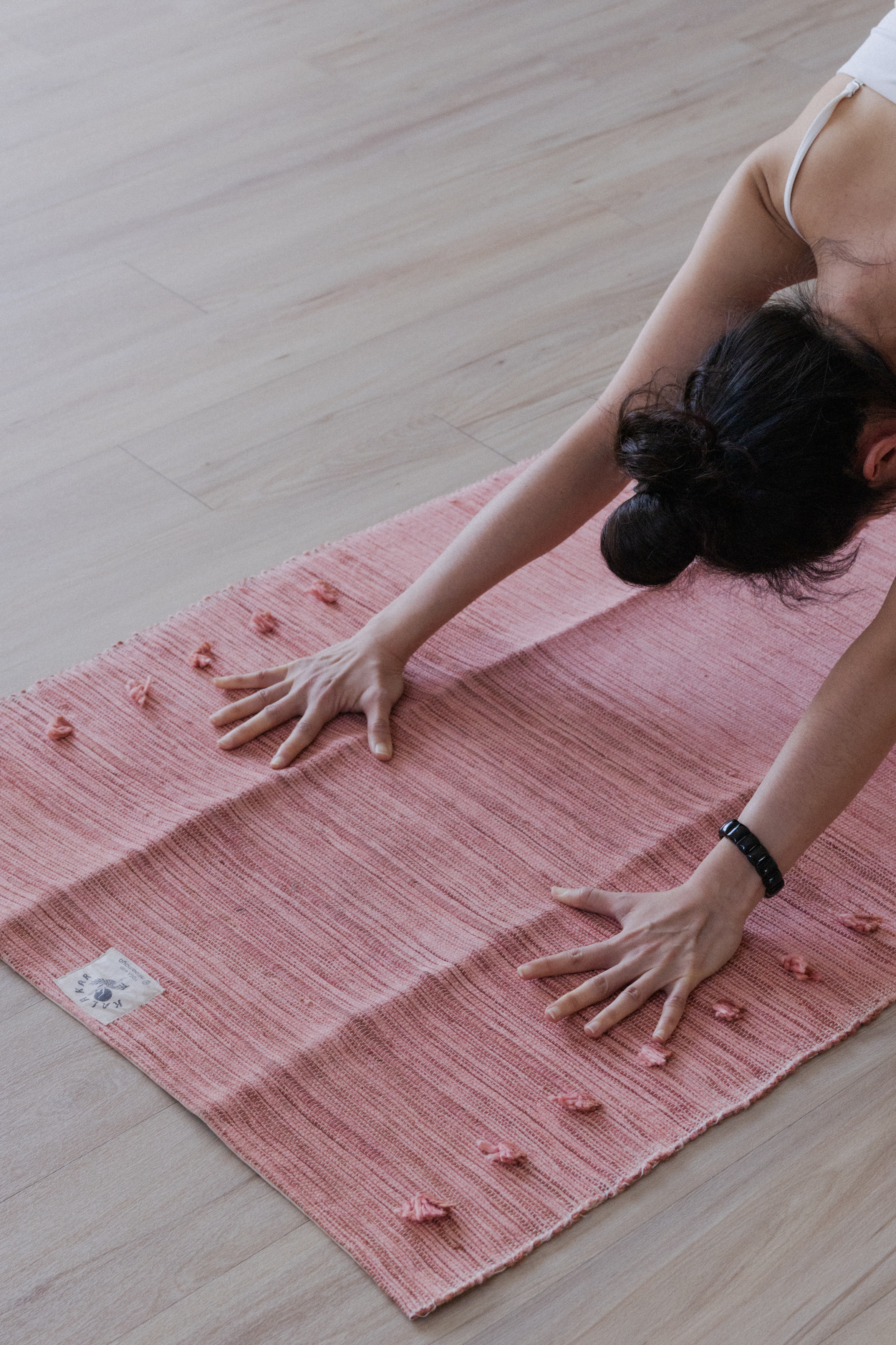 【YOGA】印度手工染織瑜伽墊_粉