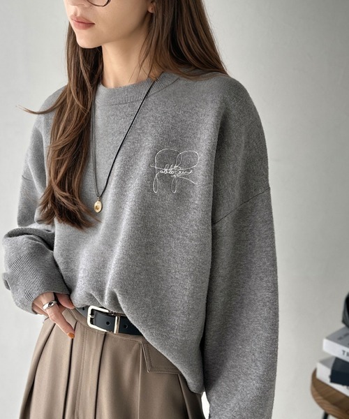 日本🇯🇵連線 Classical Elf 復古運動風刺繡針織上衣 針織衫 休閒 寬鬆 長袖 5色(任買兩件711免運)/預購