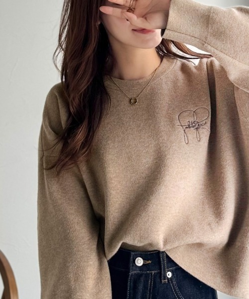 日本🇯🇵連線 Classical Elf 復古運動風刺繡針織上衣 針織衫 休閒 寬鬆 長袖 5色(任買兩件711免運)/預購