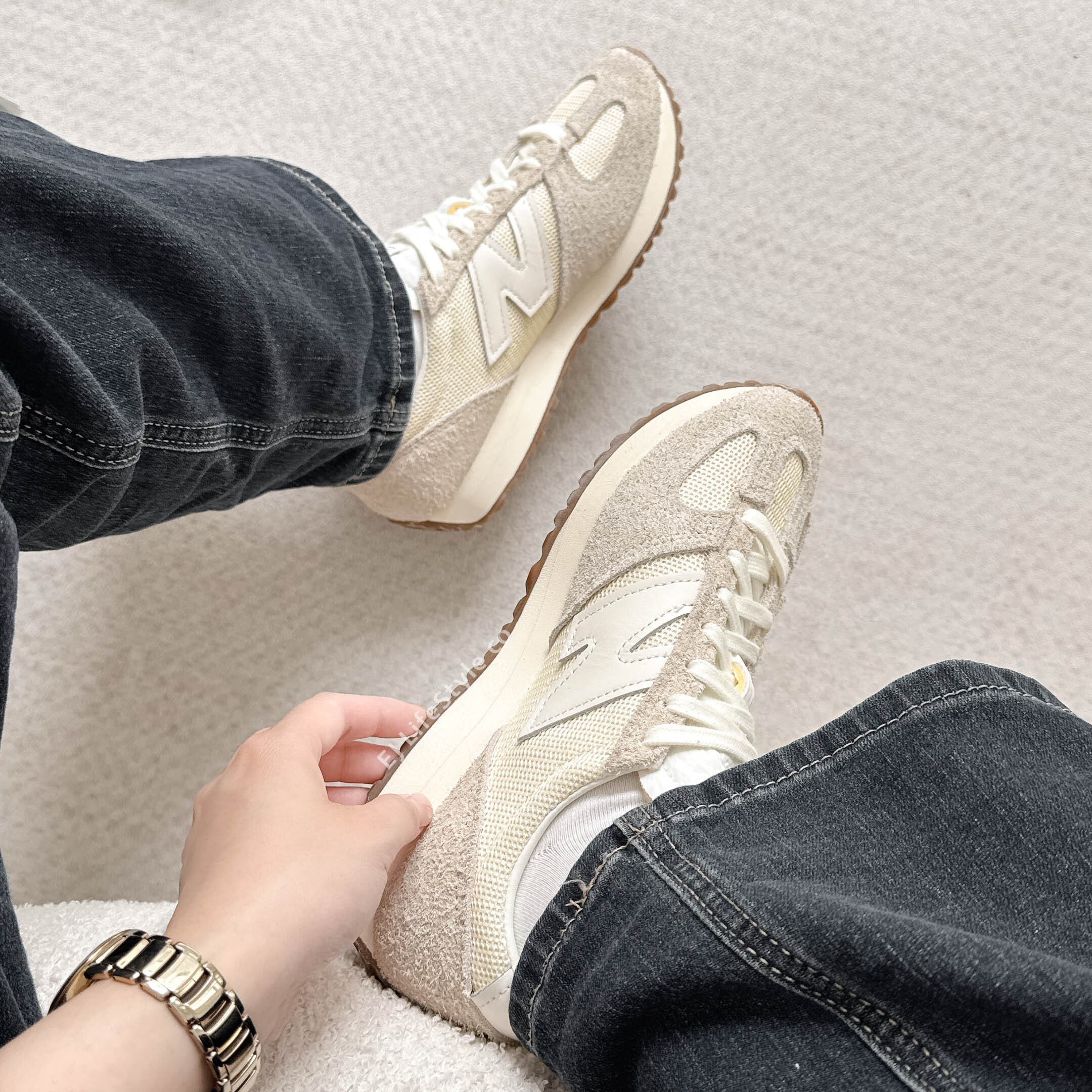 NEW BALANCE 471 NB 奶油白灰 米灰 IU 李知恩同款 男女鞋 U471KAB / 調貨