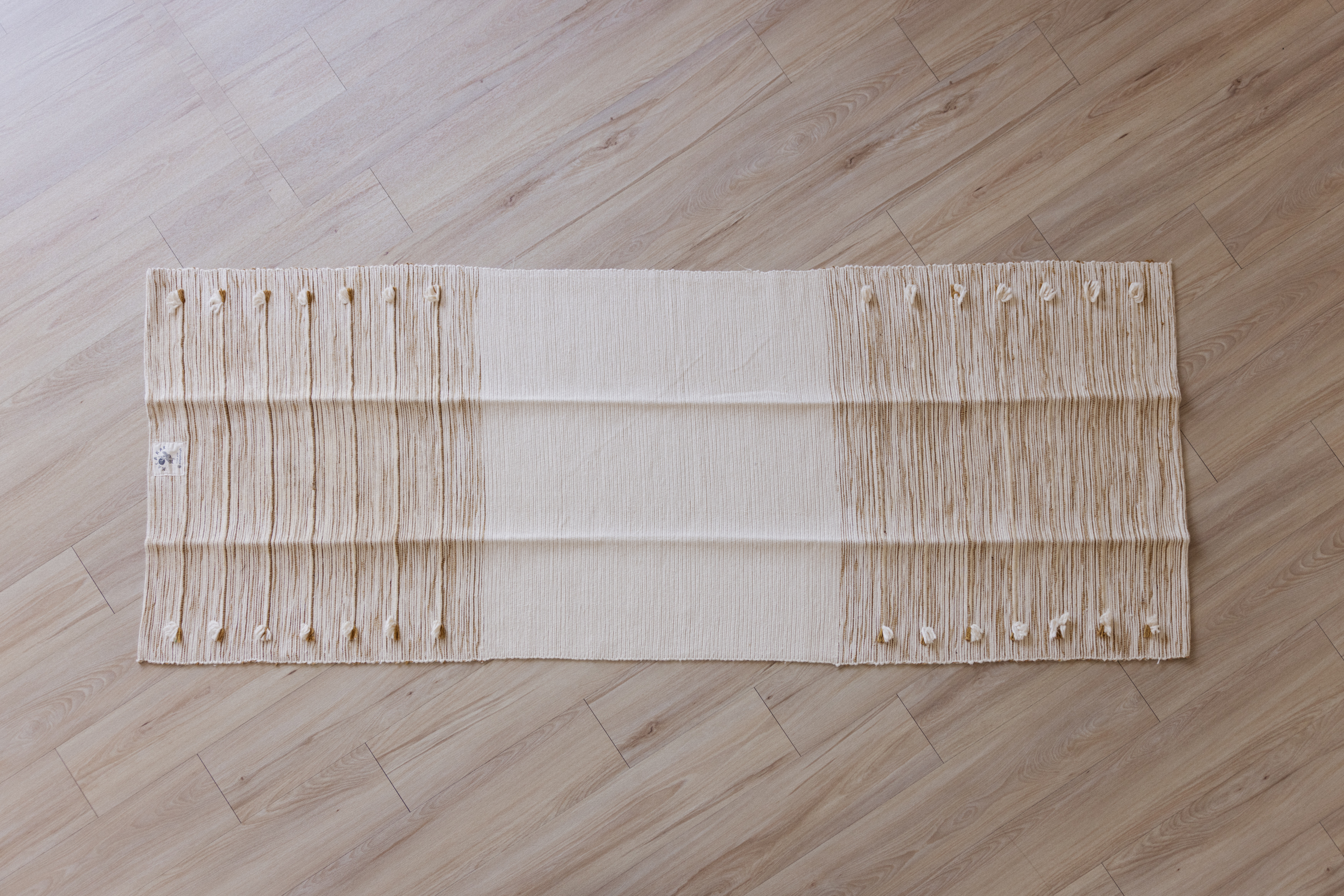 【YOGA】印度手工染織瑜伽墊_象牙白