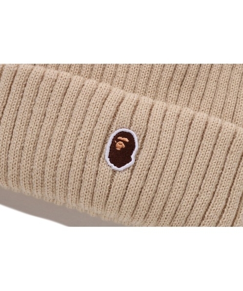 A BATHING APE BAPE ONE POINT BEANIE 猿人 猿人頭 毛帽 3色