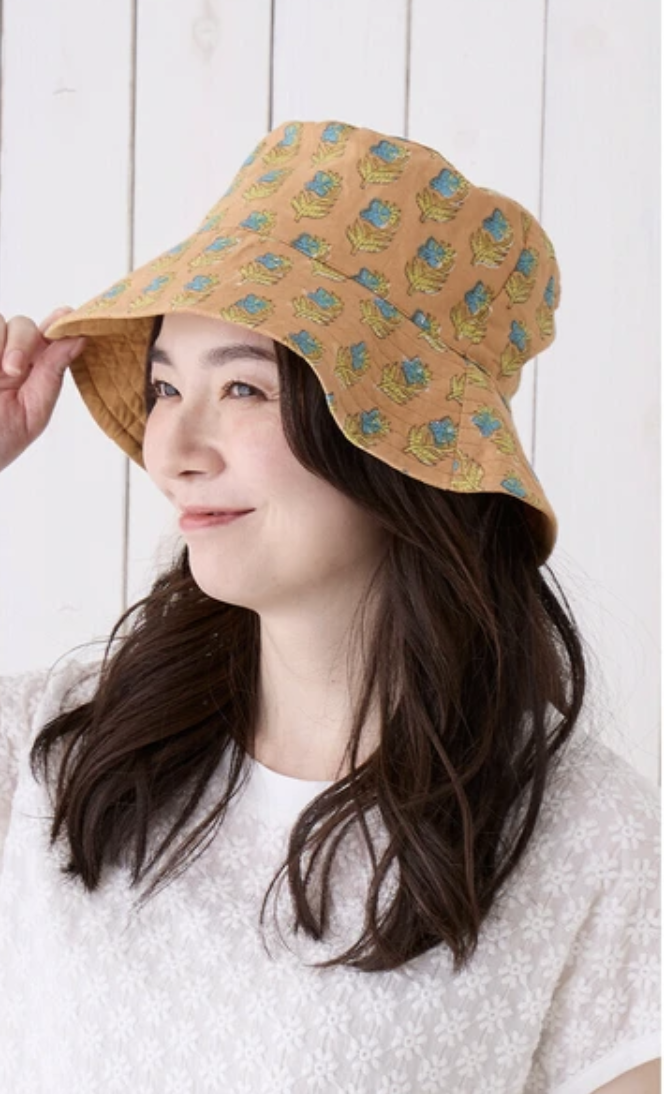 秋日磚紋碎花漁夫帽【日本直送】
