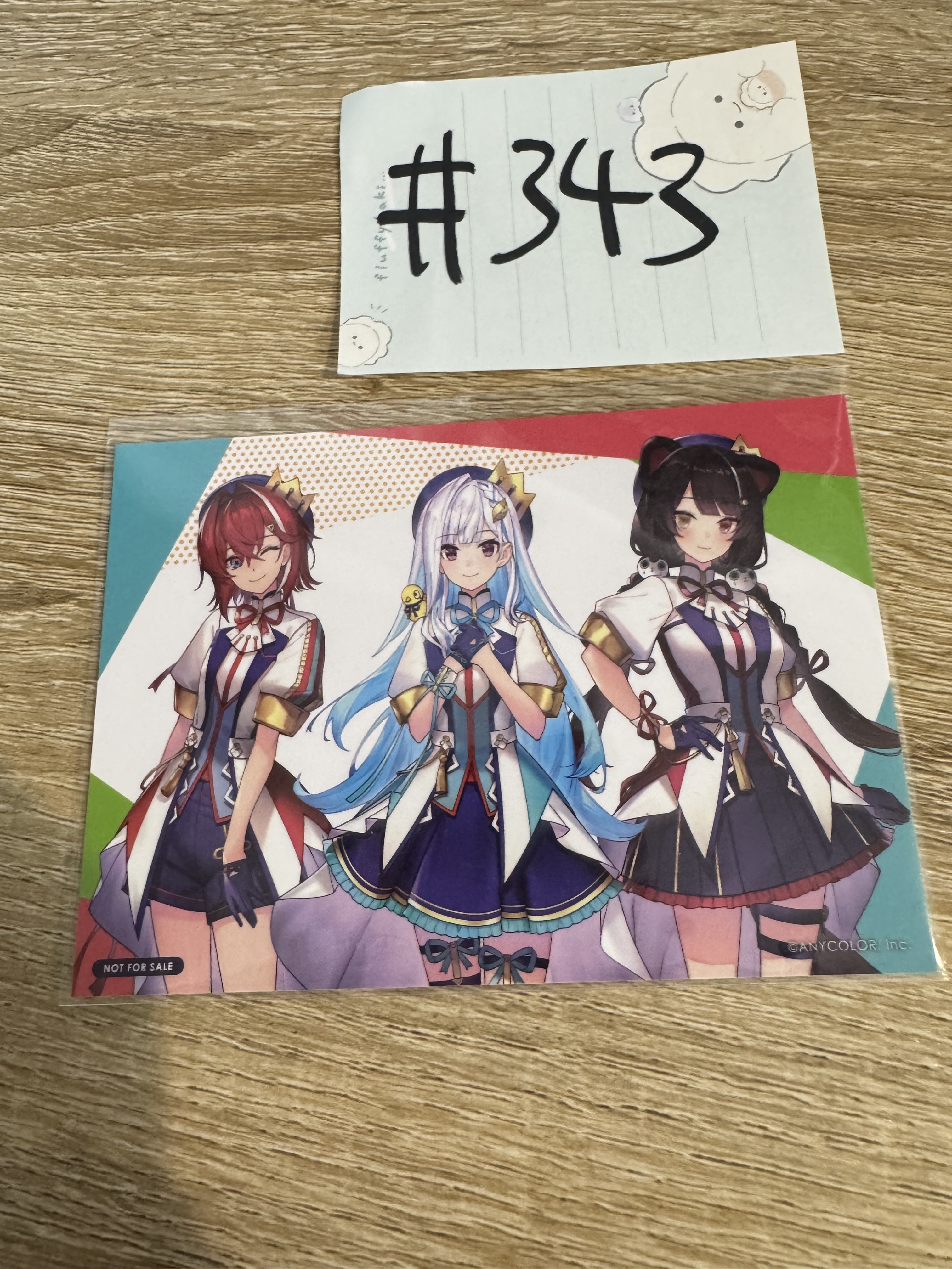 彩虹社 3人 5TH 紙品#343