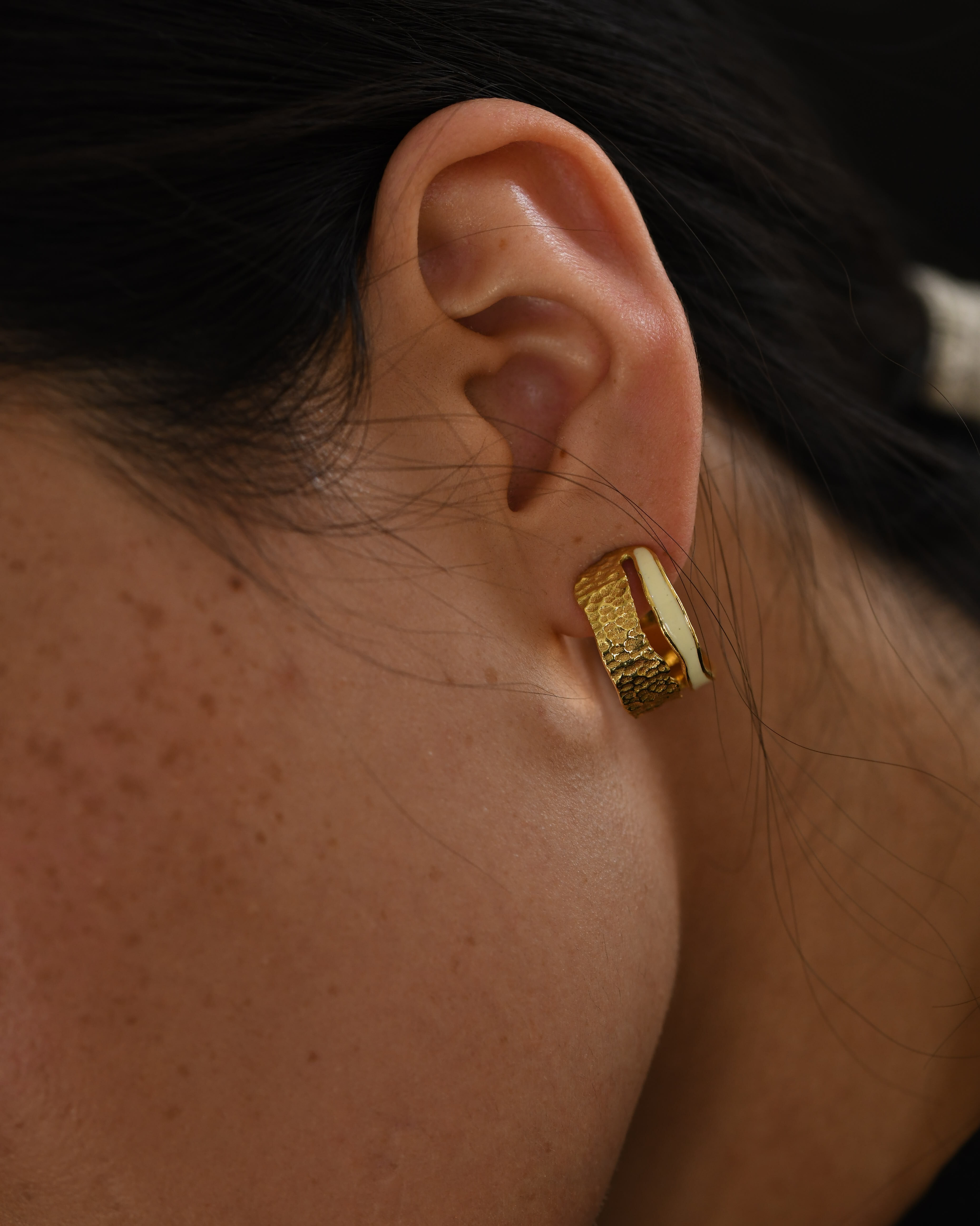 【 Jewelry 】琺瑯小圈耳環