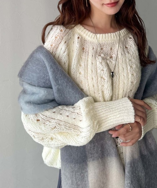 本週限時接單!! 日本🇯🇵連線 Classical Elf 柔軟寬鬆鏤空針織衫 針織衫 鏤空針織 休閒 寬鬆 長袖 5色(任買兩件711免運)/預購