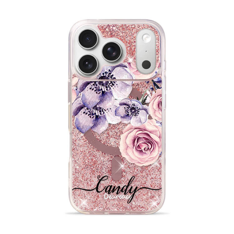 古典玫瑰 玫瑰金貝拉殼 (MagSafe兼容) - (訂製名字) iPhone客製化手機殼