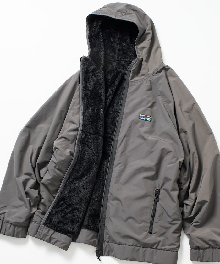 日本 Relax Fit Nylon Fleece Reversible Hoodie 連帽雙面外套